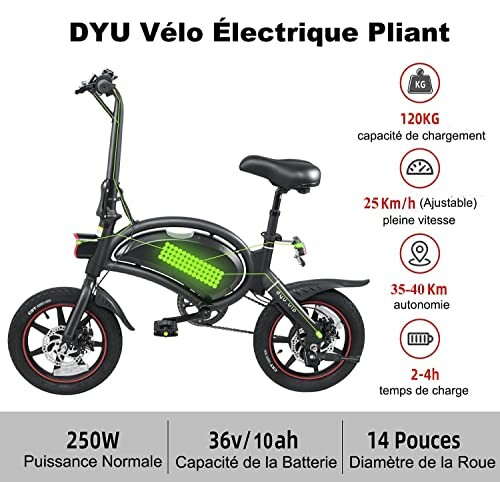 DYU folding electric bike with specifications